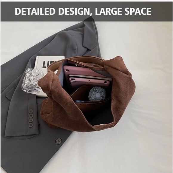 Suede bag with small bag - Picture 5 of 6